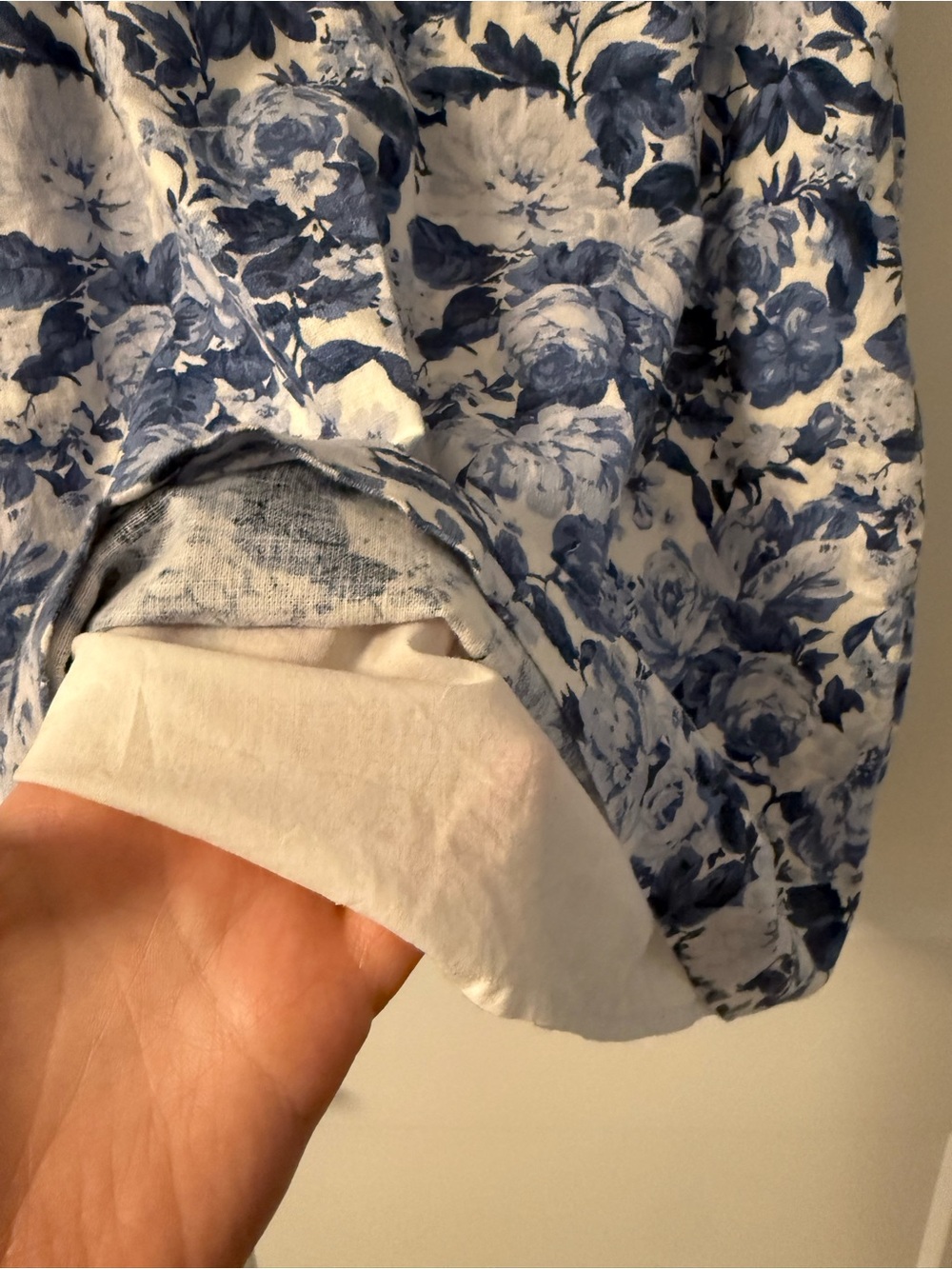Abercrombie & Fitch Blue White Floral Square-Neck Mini Dress - Picture 7 of 9